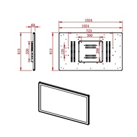 Nouvel écran tactile capacitif haute résolution 43 pouces à cadre ouvert IP65 Intellitouch pour jeux interactifs et services en libre-service USB DVI Série