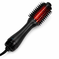 Brosse à air chaud 4 en 1, brosse coiffante, sèche-cheveux portable, brosse sèche-cheveux infrarouge professionnelle de salon