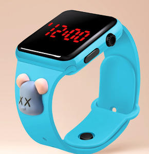 2024 özel logo yeni <span class=keywords><strong>Led</strong></span> elektronik saat çocuk kare bebek spor düğme karikatür <span class=keywords><strong>LED</strong></span> bilezik izle - Product Image 6