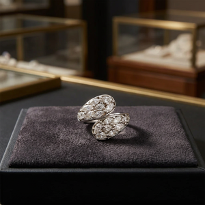 Anillo de cóctel de diamantes marquesa para mujer, chapado en rodio, plata 925, engaste pavé, joyería clásica de compromiso - Product Image 4