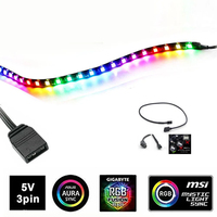 Cinta de tira de LED Digital Rainbow PC direccionable para 5V 3pin ARGB Header PC Case Asus Aura Sync Gigabyte RGB Fusion MSI Mystic