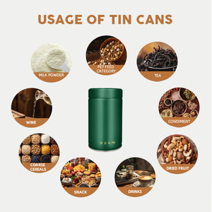 Groothandel op maat bedrukte losse theeblikken naadloze ronde kleine zwarte theeblikken van blik goede verzegeling thee verpakking - Product Image 3