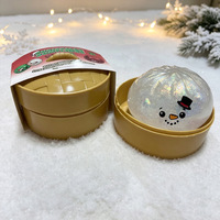 Jouet Squishy Géant de Noël en forme de Boulette Scintillante en TPR, Jouet Sensoriel Anti-Stress à Presser pour Enfants