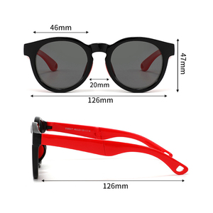 Nuovi Occhiali da Sole per Bambini 2026, Montatura Rotonda Pieghevole in TPEE, Lenti Polarizzate UV400 per Ragazzi e Ragazze - Product Image 3