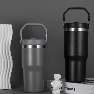 Stainless Steel Car Travel Drink Tumbler with Comfortable Handle, 20oz <b>Double</b> <b>Wall</b> Vacuum <b>Cup</b> for Daily Beverages - Product Image 6