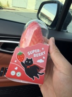 Bubuk Es Krim Buah PoPI CAT Stroberi Mangga Persik Bentuk 3D Rasa Buah Laris Manis Tren Viral Media Sosial untuk Ritel Premium