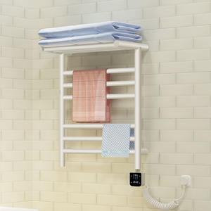 Sèche-serviettes <span class=keywords><strong>électrique</strong></span> compact 500x400mm blanc pour <span class=keywords><strong>salle</strong></span> <span class=keywords><strong>de</strong></span> <span class=keywords><strong>bain</strong></span> - Product Image 4