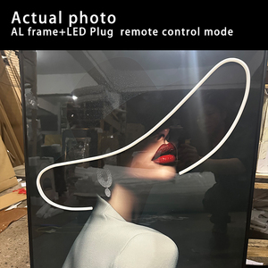 Hiện đại LED tường nghệ thuật thời trang nữ chân dung trong màu đen đỏ ban đầu hình bức tranh Chân Dung Nhà phòng khách trang trí Neon nghệ thuật - Product Image 6