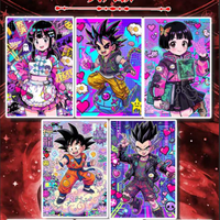 Cartes d'art Dragon Ball Z du Japon, cartes de jeu en papier coloré avec personnages DBZ, cadeaux pour les fans, jouets