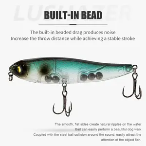 Esca da pesca con esca artificiale galleggiante <span class=keywords><strong>per</strong></span> <span class=keywords><strong>esche</strong></span> da pesca con esca rigida 8g 14g Topwater Walking the Dog Fishing esca <span class=keywords><strong>per</strong></span> spigola - Product Image 3