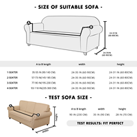 Housse de Canapé Complète Anti-dérapante Haute Élasticité Style Nordique Personnalisable ODM/OEM, Simple, Durable, Anti-poussière, en Soie de Lait Unie Lavable