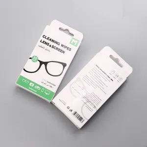 Custom 10 Pcs Package Camera Screen Cleaning Wet Wiping Eyeglass Spectacles Glasses Wet Cleaner Wipes