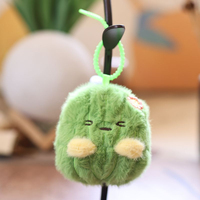 En gros, porte-clés et breloques de sac en peluche motif cactus de dessin animé, accessoires pour sacs à dos et machines à griffes