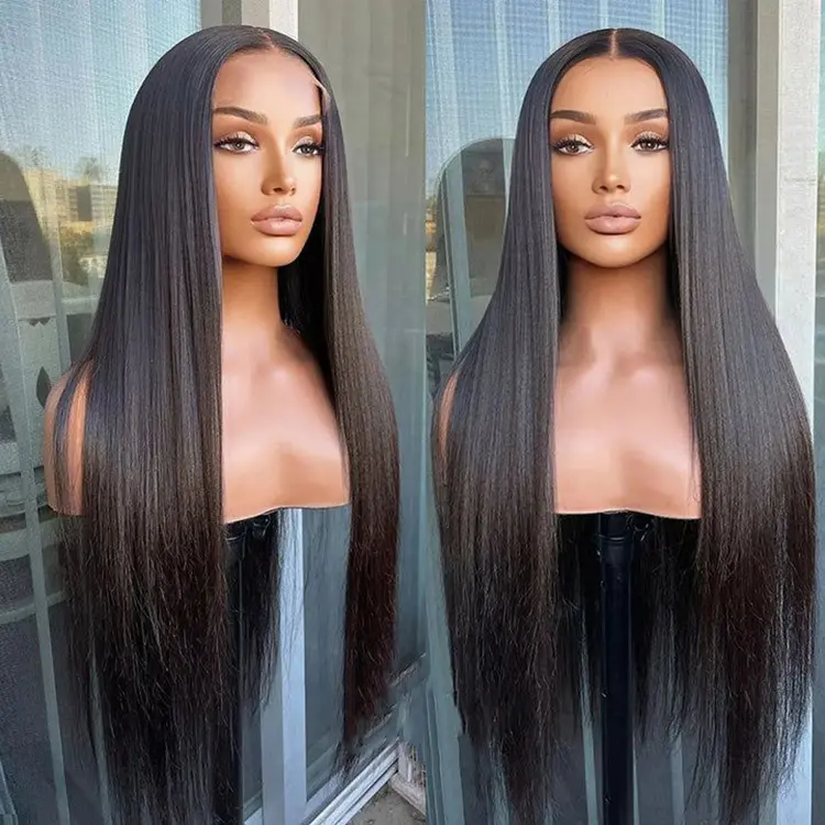 40 Inch Bone Straight Vietnam Human Hair Wig Long Straight Original Wigs Human Hair Virgin Hair Hd Lace 360 Lace Wigs