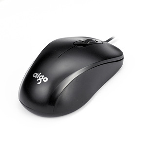 Aigo Q816 Wired Optical <b>Mouse</b> 3 Buttons Right Hand Ergonomic Design For Office Use - Product Image 1