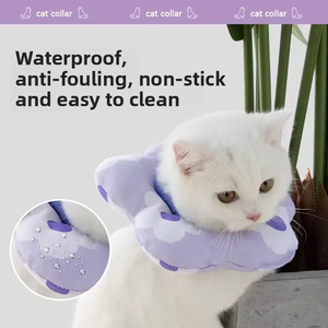 ปลอกคอกันเลียแบบปรับได้ ป้องกันคราบสกปรก ป้องกันการเลีย สำหรับแมวและสุนัข - Product Image 4
