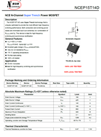 NCE Power NCEP15T14D MOSFET de Potencia TO-263 320W 150V 140A -55C a +175C 100% Original y con Código de Lote Rastreable