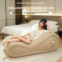 Canapé-lit gonflable multifonctionnel moderne avec remplissage automatique au gaz, chaise Willow et conception pour deux personnes, idéal pour l'hôtellerie