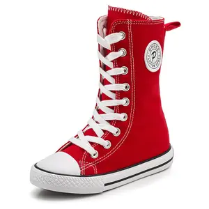 Otoño zapatos de lona zapatos de mujer versión coreana de high-top de fondo plano todo-Partido transpirable zapatos casuales zapatos de Estudiante zapatos de tablero