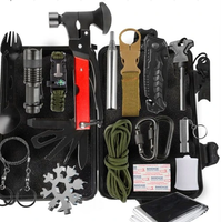Nouveau kit de survie DIY 21 en 1, équipement et matériel de plein air imperméable, trousse de premiers soins tactique, kit d'outils en matériau ABS