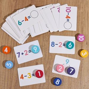 Jeu de manipulations mathématiques Montessori en bois pour l'addition et la soustraction, avec cadre à dix cases, pour l'école à domicile et les enfants de maternelle - Product Image 5