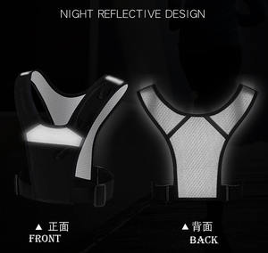 سترة جري عاكسة للرياضات الخارجية، حقيبة صدر مسامية بسحاب للدراجات وتسلق الجبال، تكتيكية للجنسين - Product Image 3