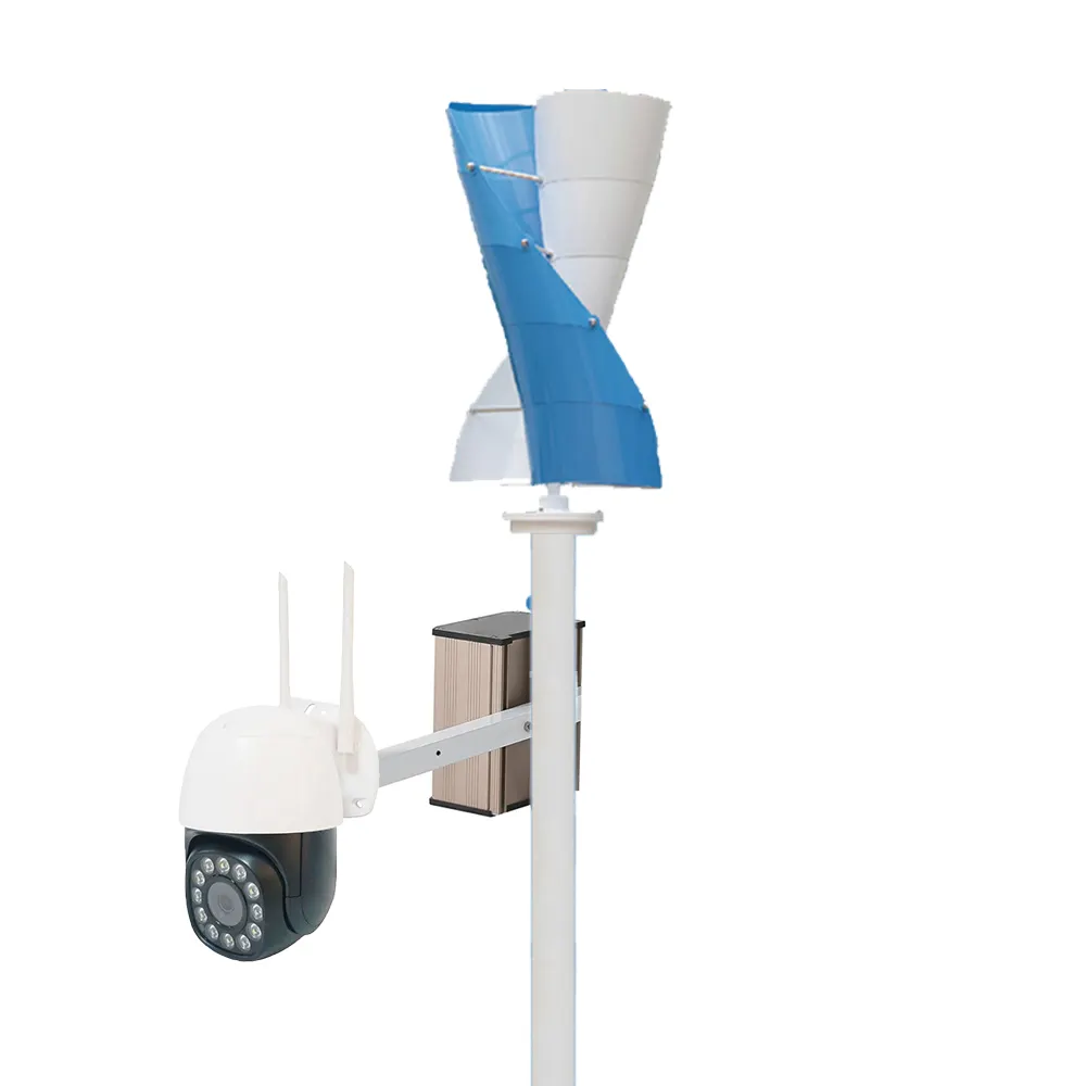 ESG New Energy 50w Wind Turbine HD Camera WiFi With Battery Controller Solar Monitor Security System