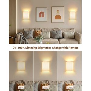 FINCMY Applique da Parete Moderne a Batteria Set di Due 18 Colori RGB Telecomandati Dimmerabili Luci da Parete Regolabili in Altezza - Product Image 6