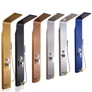 Sistema de Panel de Ducha de Acero Inoxidable 304, 5 Funciones, Montado en la Pared, con Jets de Masaje y Lluvia - Product Image 1