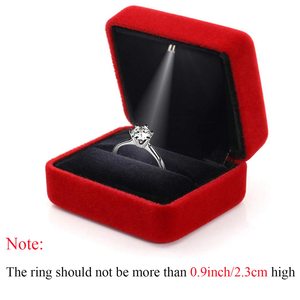 Manufacturer Wholesales High-end Square LED Lights Velvet Jewelry <b>Boxes</b> for <b>Rings</b> Necklaces Pendants Bracelets Packaging <b>Boxes</b> - Product Image 3