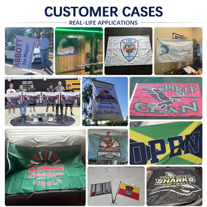 批发促销户外悬挂旗帜 3x5 英尺 3x5 英尺双面热升华空白可定制任何徽标设计旗帜和横幅 - Product Image 5