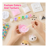 Kit de Fabrication Personnalisé de Squishies en Silicone Liquide DIY – Rapport AB Égal – Moules Patte de Chat et Hamster – Poudre de Flocage pour Peinture