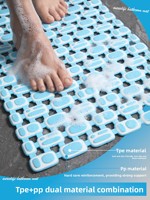 Tapis de salle de bain écologique antidérapant, imperméable, pour douche, tapis de sol ajouré, insert épaissi anti-chute pour toilettes