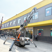 Grue araignée Tonlita utilisée dans les espaces restreints, mini-grue sur chenilles, capacité de levage de 3 tonnes, 5 tonnes, 8 tonnes, grue araignée pliable, flèche télescopique, prix avantageux