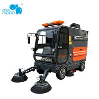 Mini Hippo MH240 Balayeuse de voirie autoportée électrique 2400 mm, nouvelle machine de nettoyage de sols, aspirateur de voirie, balayeuse industrielle