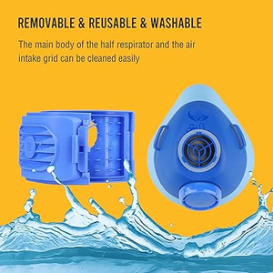 Demi-masque respiratoire réutilisable anti-gaz et anti-poussière, certifié CE, OEM ODM, filtre anti-poussière, demi-masque respiratoire pour usage industriel - Product Image 4