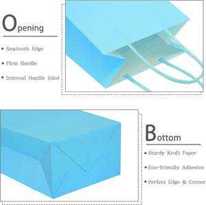 Sac de shopping de mariage en papier kraft épais avec poignée, vente chaude en usine - Product Image 4