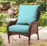 Chaise d'extérieur tressée pour balcon, imperméable, avec sangle amovible et lavable, style minimaliste moderne, en polyester et éponge, pour mobilier de jardin.
