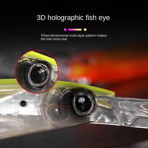 WEI 18cm 25g 3D Minnow Deep Diver Larga Distancia Mino hundimiento lento agua dulce agua de mar señuelo de pesca señuelo duro - Product Image 6