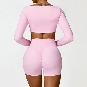 <span class=keywords><strong>Abbigliamento</strong></span> Sportivo <span class=keywords><strong>Donna</strong></span> Personalizzato Senza Cuciture, Morbido e ad Asciugatura Rapida, Set Yoga Due Pezzi con Leggings Elasticizzati in 4 Direzioni - Product Image 6