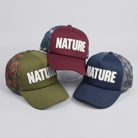 Gorras de Golf de Malla con Logotipo Bordado de 5 Paneles al por Mayor, Gorras Trucker Personalizadas de Espuma con Malla Trasera y Camuflaje