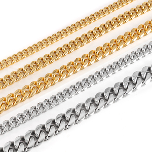 Tùy chỉnh chất lượng cao thép không gỉ 18K mạ vàng xỉn miễn phí không thấm nước Chuỗi vòng cổ cho nam giới - Product Image 6