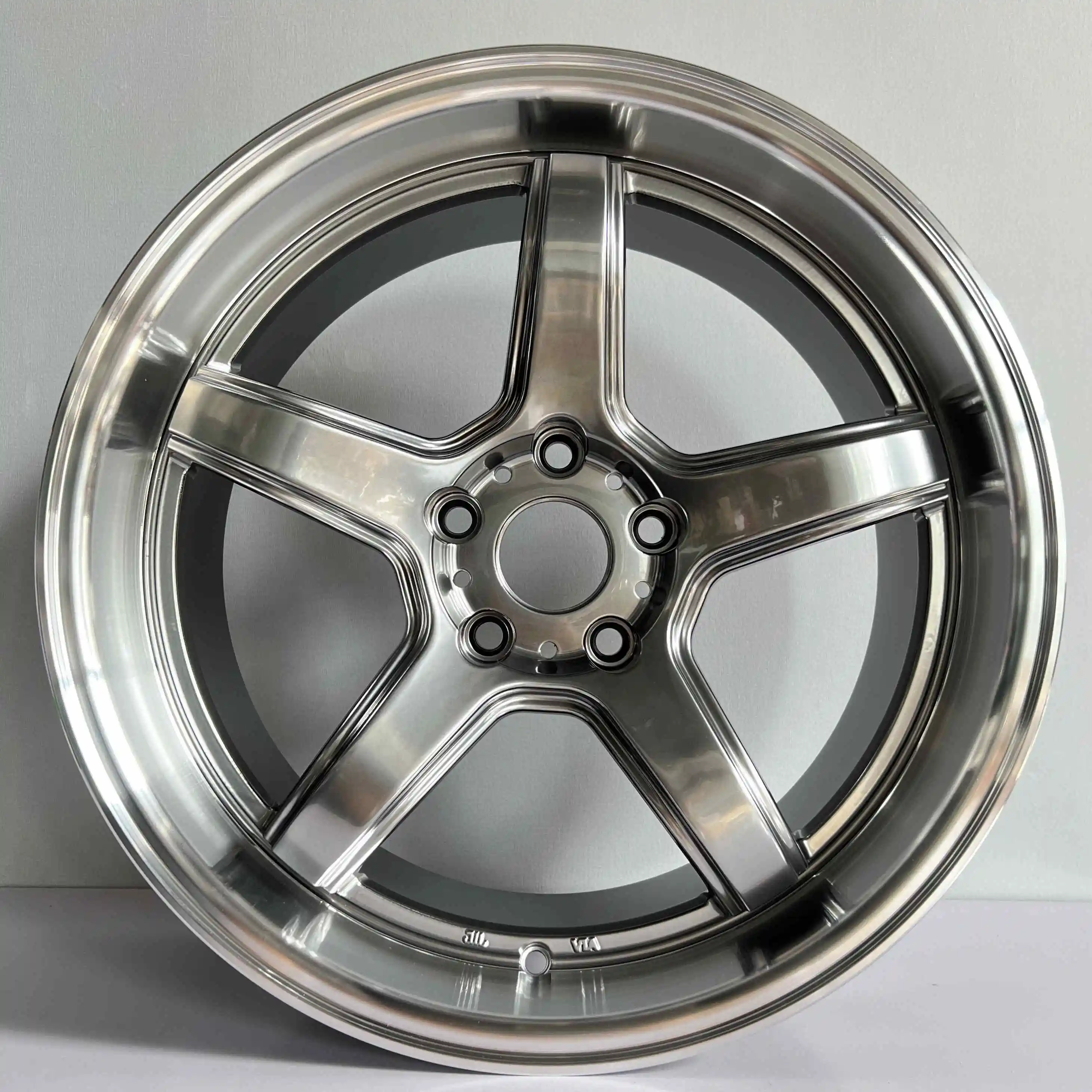 Bku Racing ล้ออัลลอย5X114.3ล้อล้อขนาด18นิ้ว19นิ้ว5รูสีเงินยาวริมฝีปากไหลขอบสำหรับเทสลารุ่น3ล้อ Q50