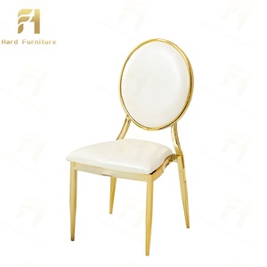Sedie da pranzo moderne di lusso in metallo dorato eleganti ed eleganti per eventi di matrimonio Hotel scuola o appartamento - Product Image 3