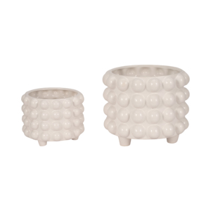Vasi Rotondi in Ceramica con Texture a Bolle per Uso Interno ed Esterno - Product Image 2