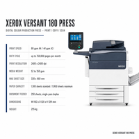 Photocopieuse multifonction A3 haute vitesse d'occasion pour Xerox V180
