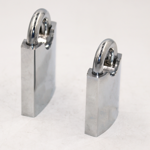 Candado de seguridad de hierro, llave de paleta cromada redonda de 70mm, envuelta de medio haz, impermeable, personalizado - Product Image 4