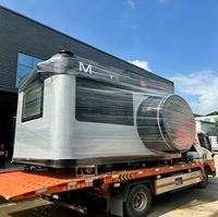 Cuisine extérieure sur mesure avec grand barbecue à gaz, abri, ignifuge, en acier inoxydable 304
