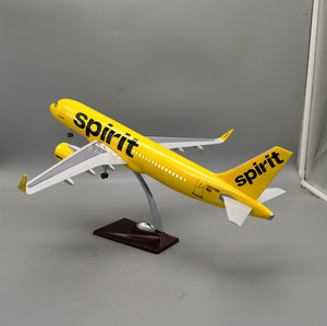 Modèle d'avion décoratif en résine A320 Spirit Air à l'échelle 1:80 (47 cm) avec roues – Prix de gros – Nouveauté – Coffret cadeau - Product Image 5