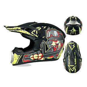 <span class=keywords><strong>Casque</strong></span> de <span class=keywords><strong>moto</strong></span> tout-terrain certifié DOT en ABS avec visière transparente pour karting pour jeunes - Couverture complète - Product Image 1
